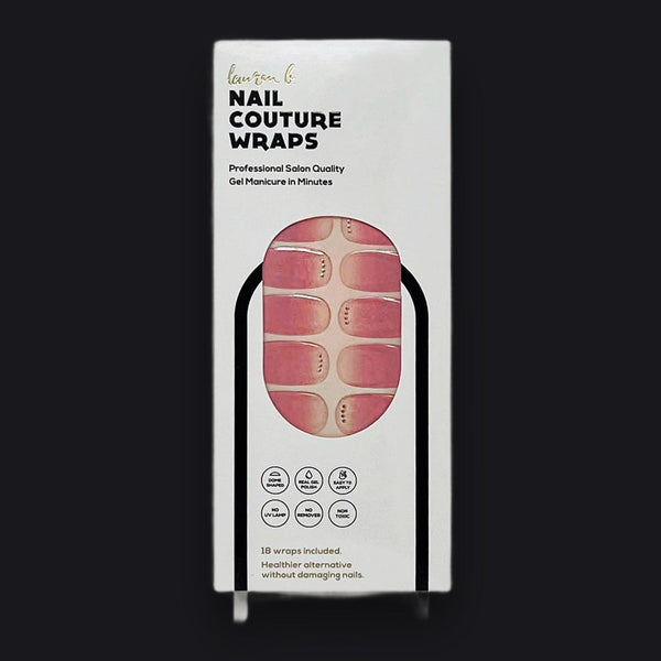 Lauren B. Beauty Soft Pink Gradient Embellished Gel Nail Wrap