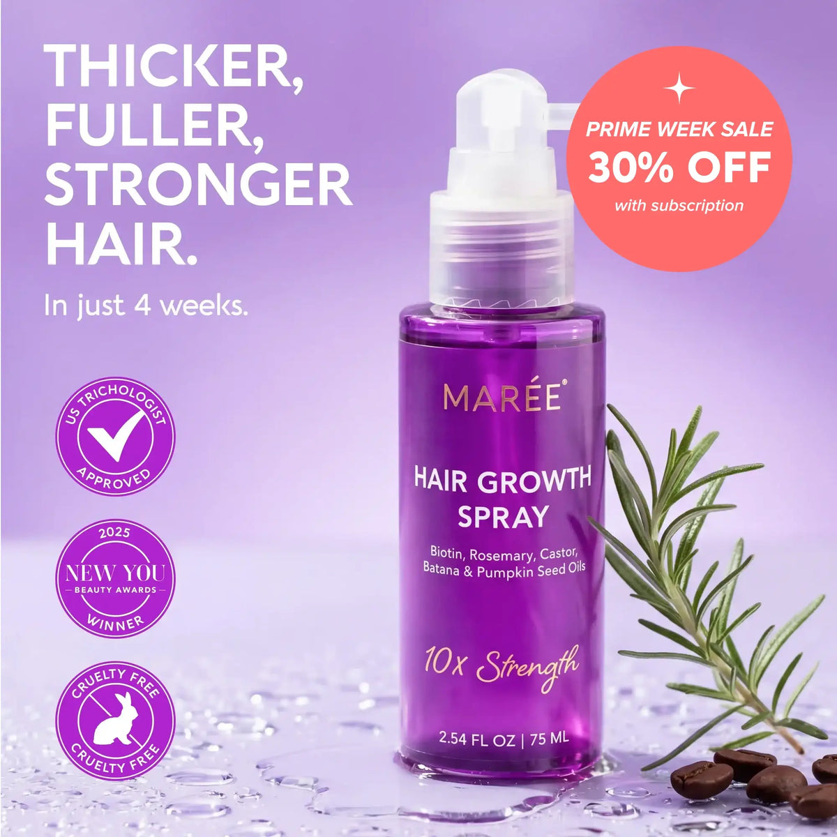 4-in-1 Hair Growth Spray by Marée