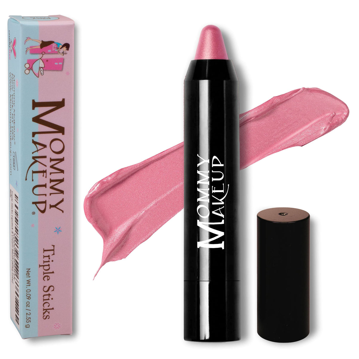 Triple Sticks Lipstick, Cream Blush, and Treatment in Pink Daisy by Mommy Makeup — image 1 of 10