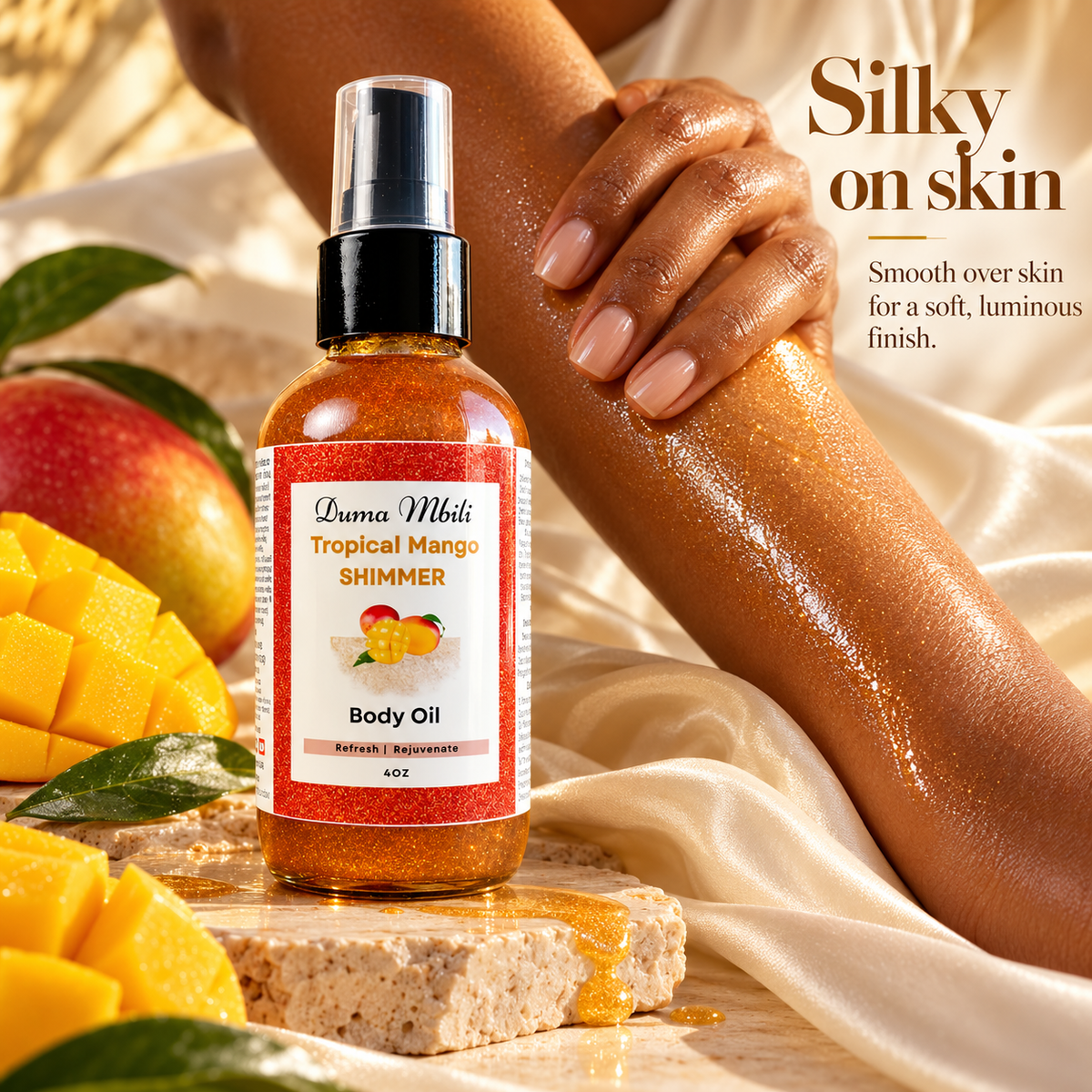 Tropical Mango Shimmer Body Oil — image 6