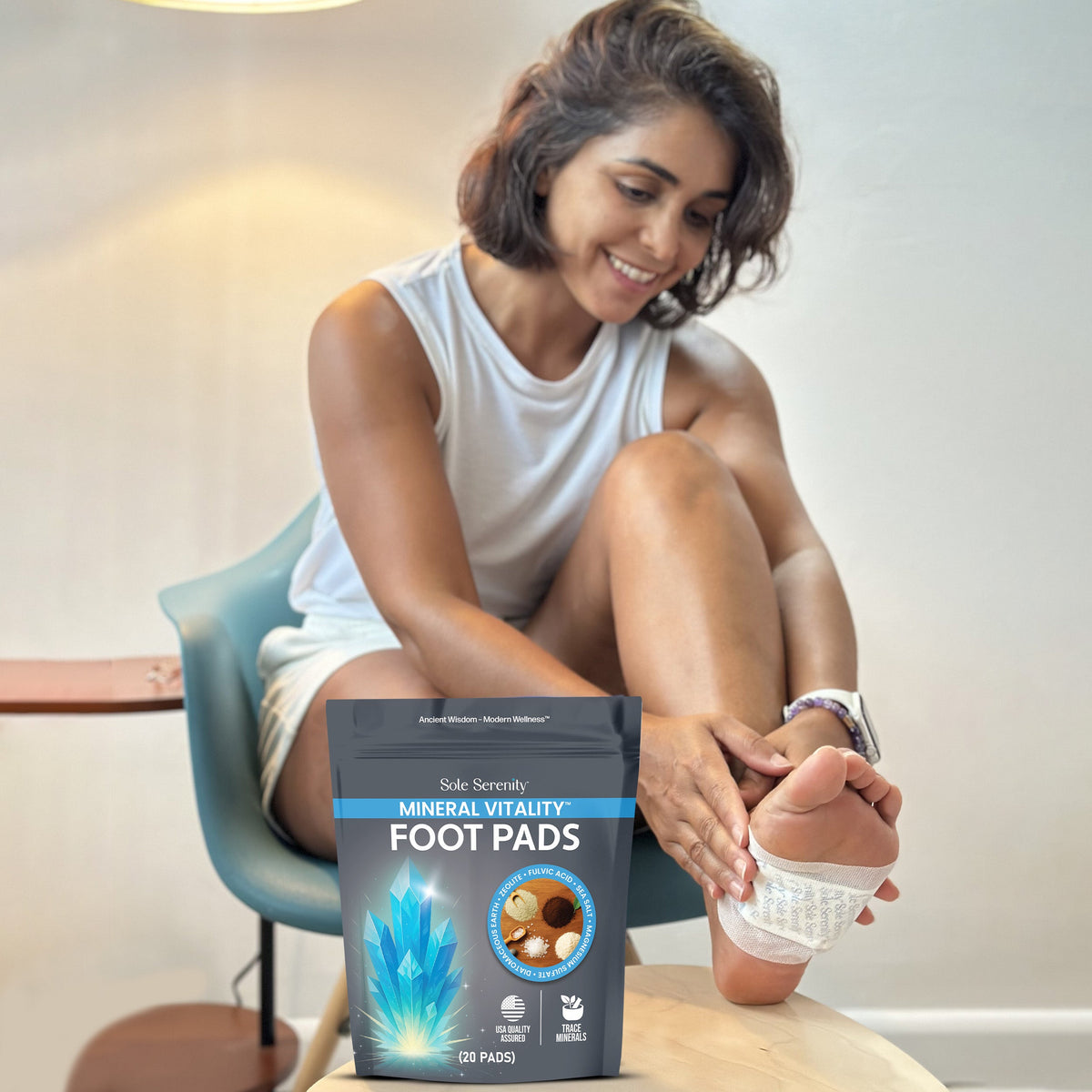 Mineral Vitality Detox Foot Pads with Fulvic Acid, Sea Salt, Magnesium — image 7