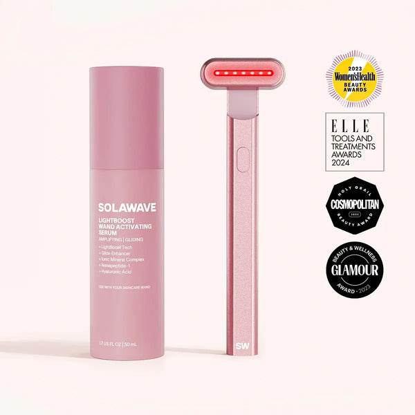 4-in-1 Red Light Therapy Wand & Activating Serum Kit by Solawave