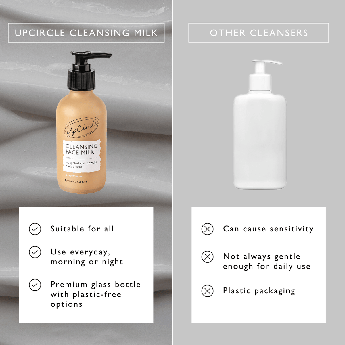 Cleansing Face Milk with Oat Powder + Aloe Vera — image 13