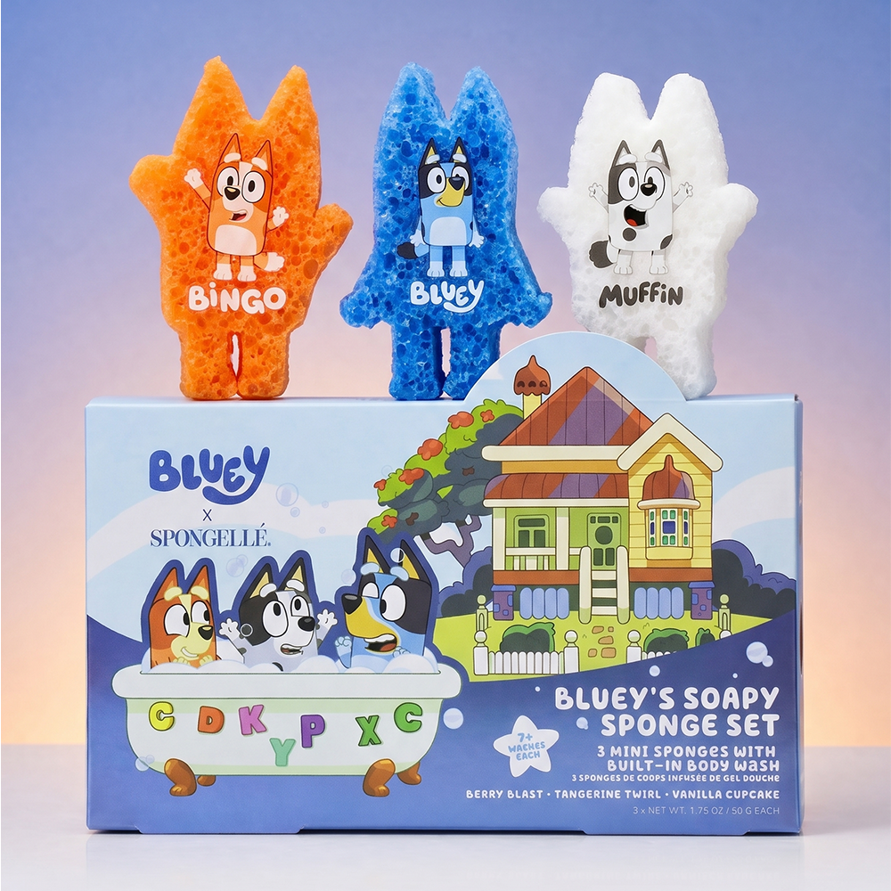 Bluey Body Wash Infused Buffer Gift Set by Spongellé — image 2 of 5
