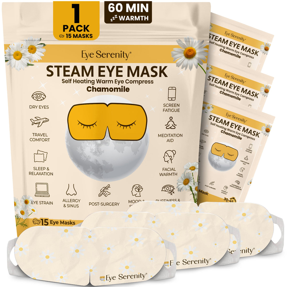 Eye Serenity Steam Eye Mask - CHAMOMILE by Lure Essentials