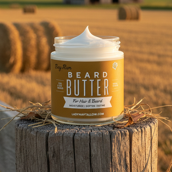 Bay Rum Beard + Body Butter by Tallow Man