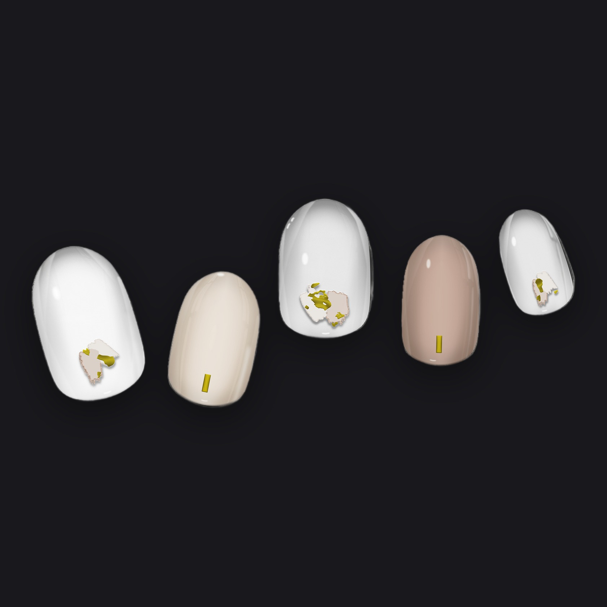 Milky Beige Abstract Gel Nail Wrap packaging