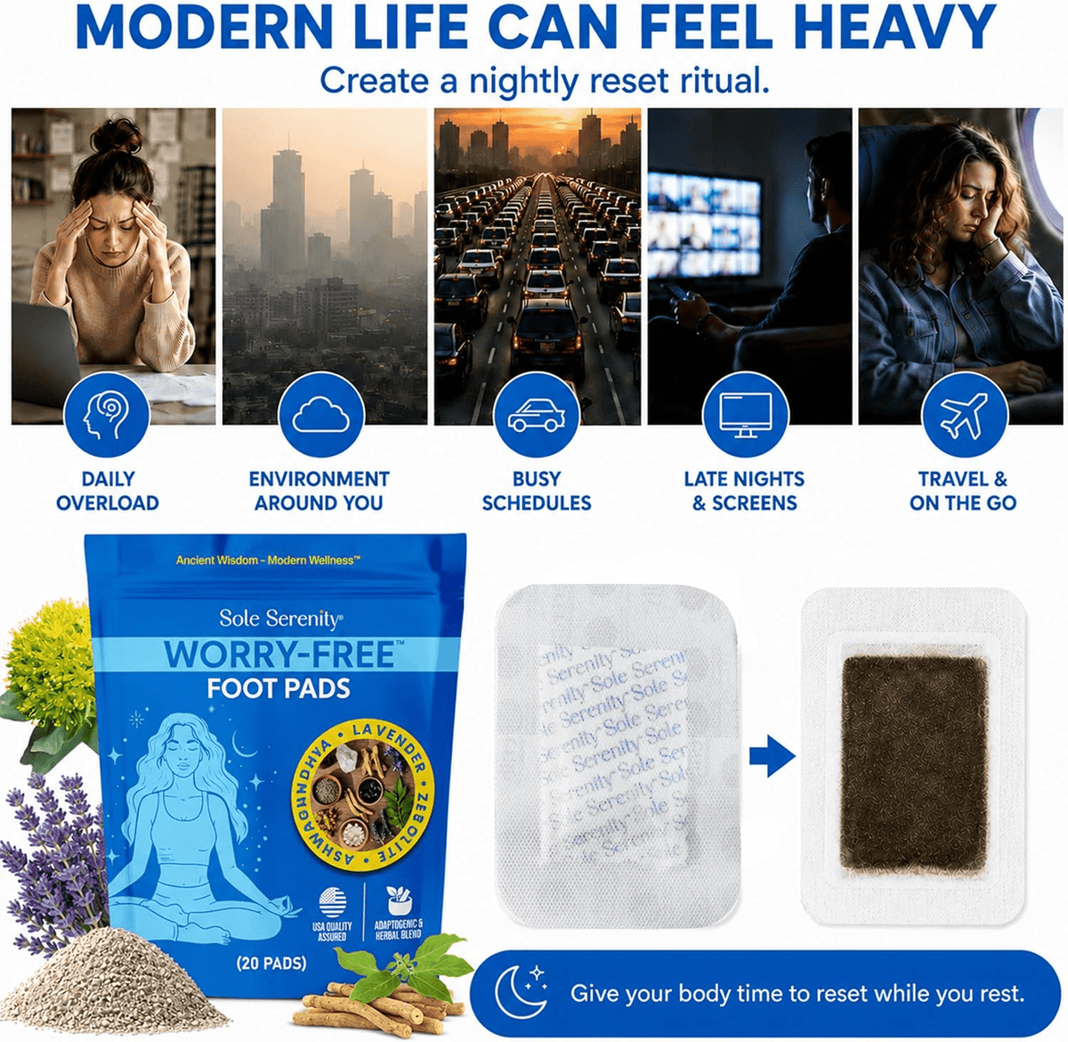Sole Serenity Worry-Free Overnight Foot Pads for Relaxation (850035675311) — image 2