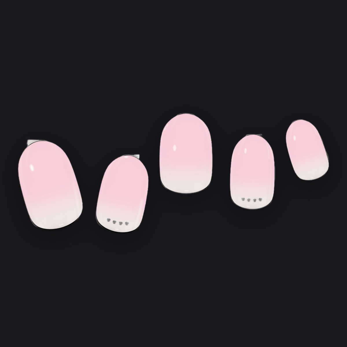 Soft Pink Gradient Embellished Gel Nail Wrap packaging