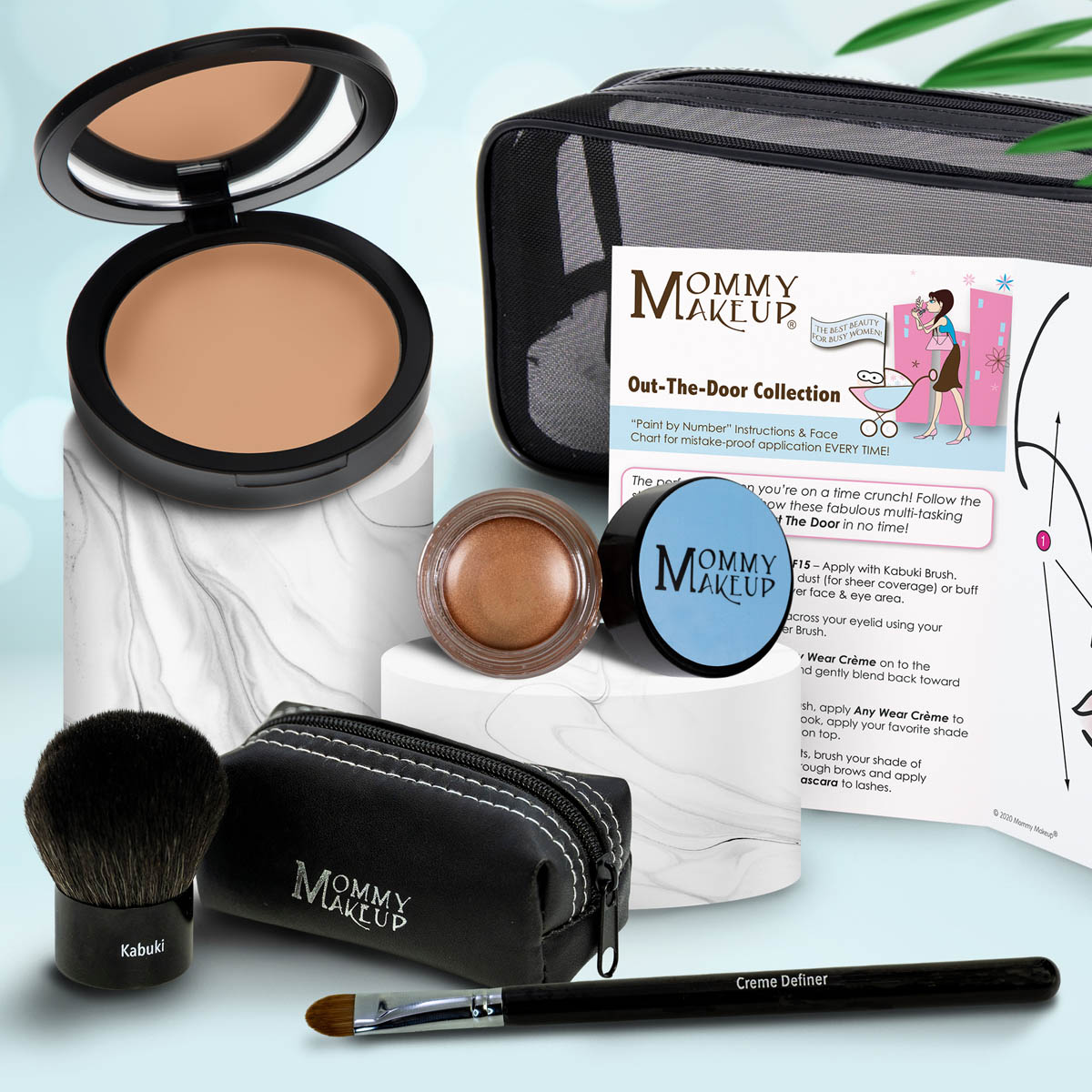 Out The Door Collection | Travel-friendly, Multi-tasking,Talc-free Makeup Set by Mommy Makeup
