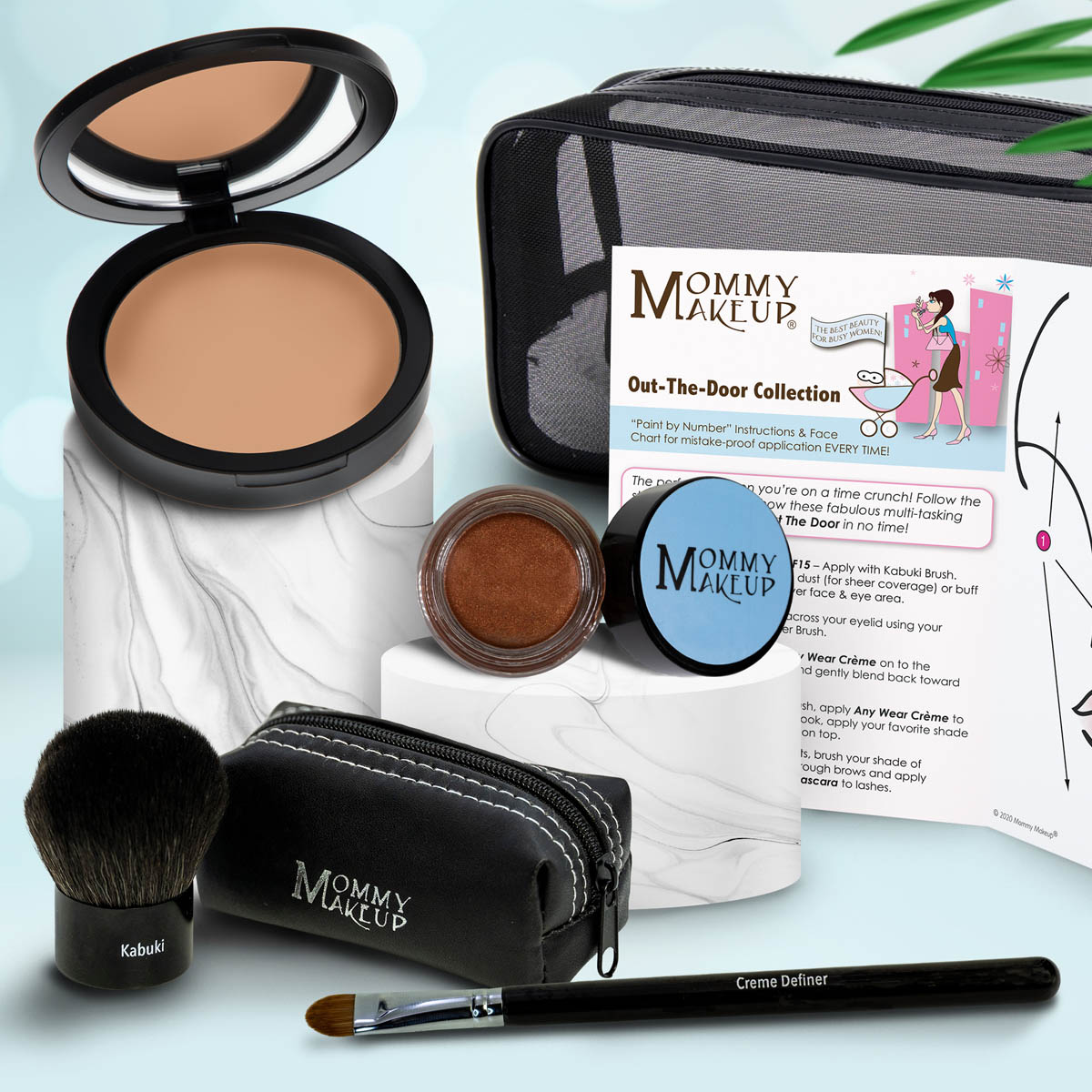 Out The Door Collection | Travel-friendly, Multi-tasking,Talc-free Makeup Set by Mommy Makeup