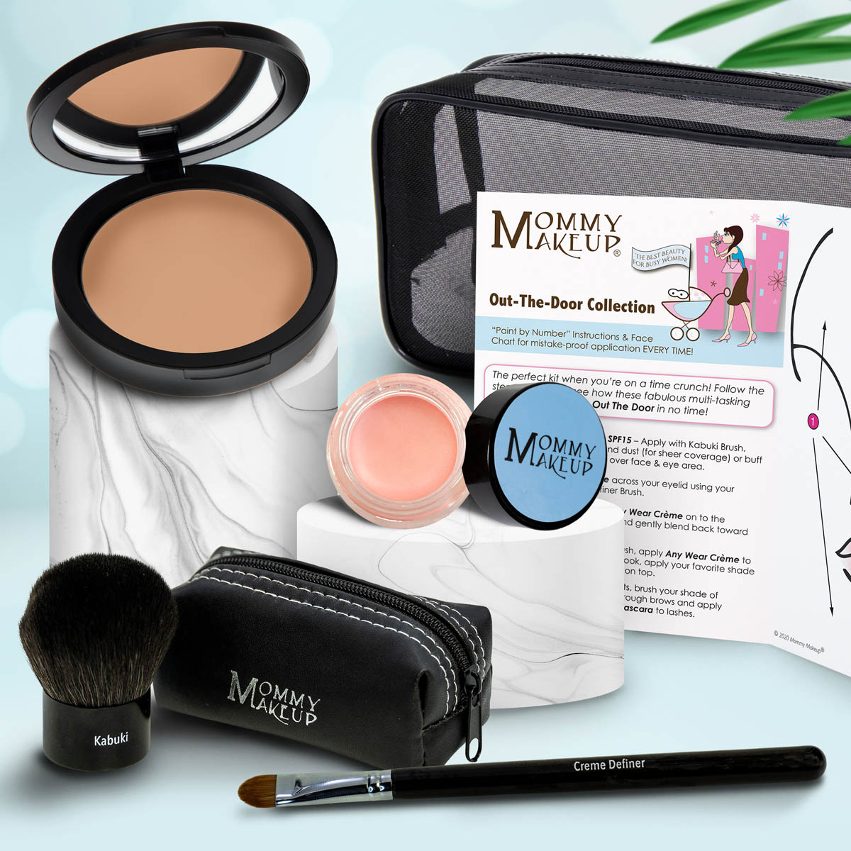 Out The Door Collection | Travel-friendly, Multi-tasking,Talc-free Makeup Set by Mommy Makeup