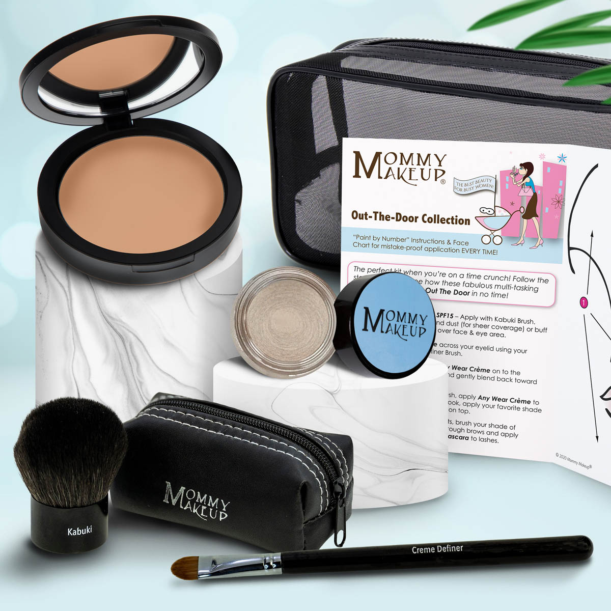 Out The Door Collection | Travel-friendly, Multi-tasking,Talc-free Makeup Set by Mommy Makeup