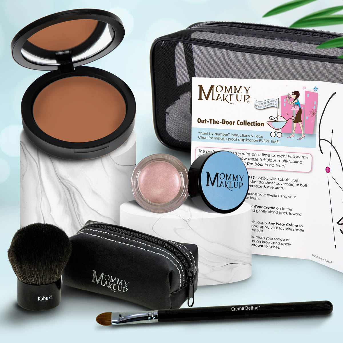 Out The Door Collection | Travel-friendly, Multi-tasking,Talc-free Makeup Set by Mommy Makeup