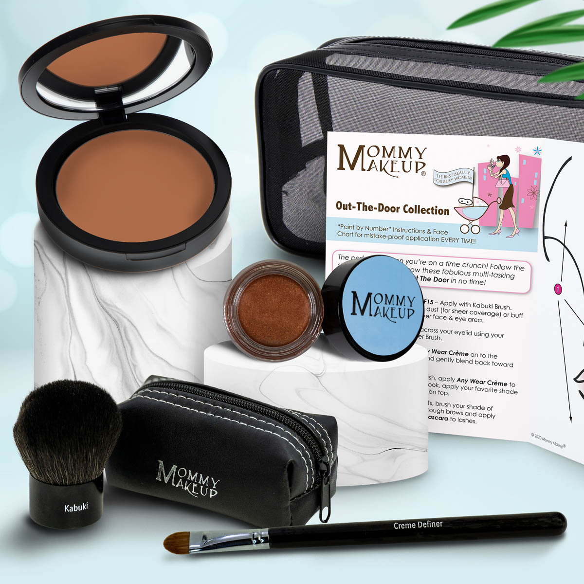 Out The Door Collection | Travel-friendly, Multi-tasking,Talc-free Makeup Set by Mommy Makeup