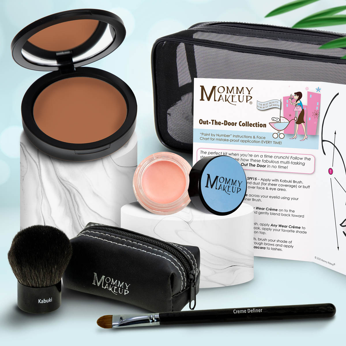 Out The Door Collection | Travel-friendly, Multi-tasking,Talc-free Makeup Set by Mommy Makeup