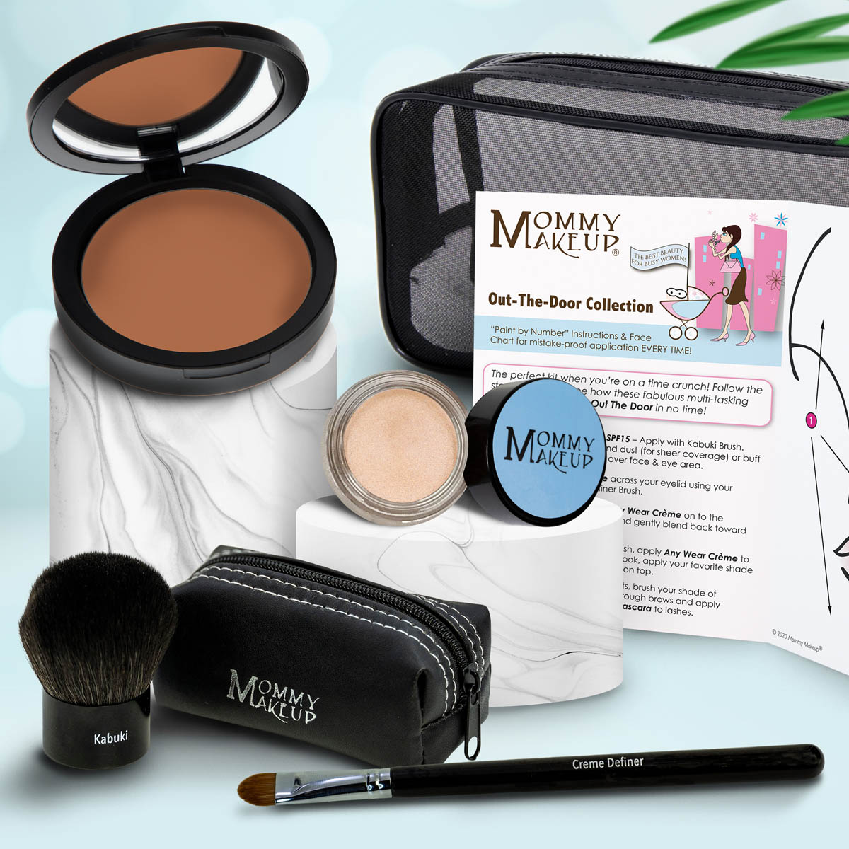 Out The Door Collection | Travel-friendly, Multi-tasking,Talc-free Makeup Set by Mommy Makeup