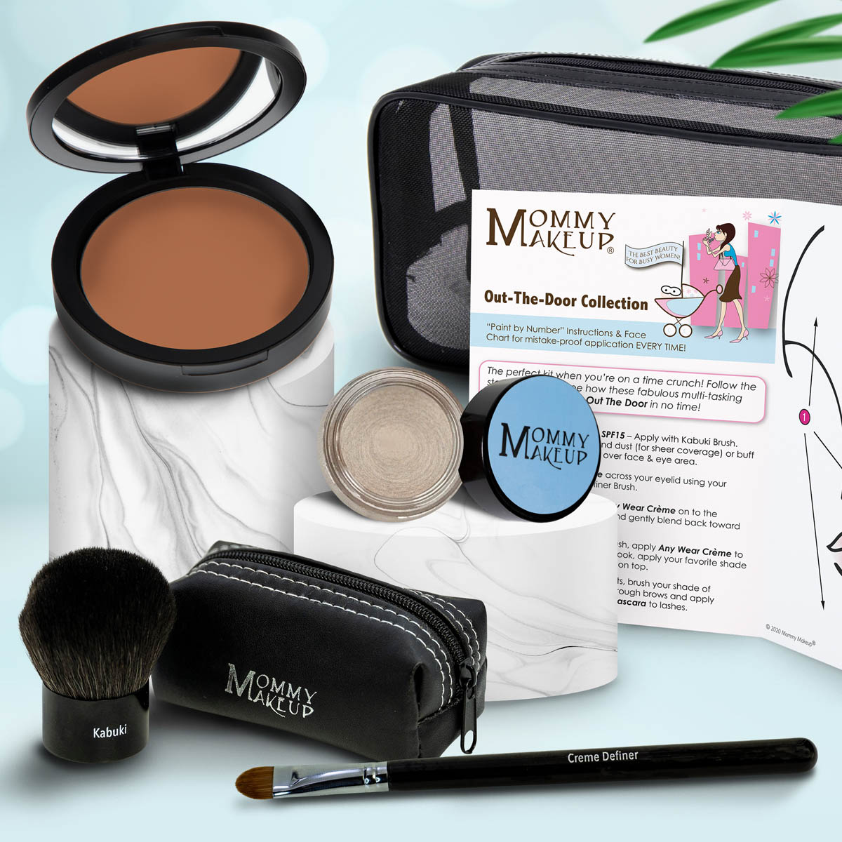 Out The Door Collection | Travel-friendly, Multi-tasking,Talc-free Makeup Set by Mommy Makeup