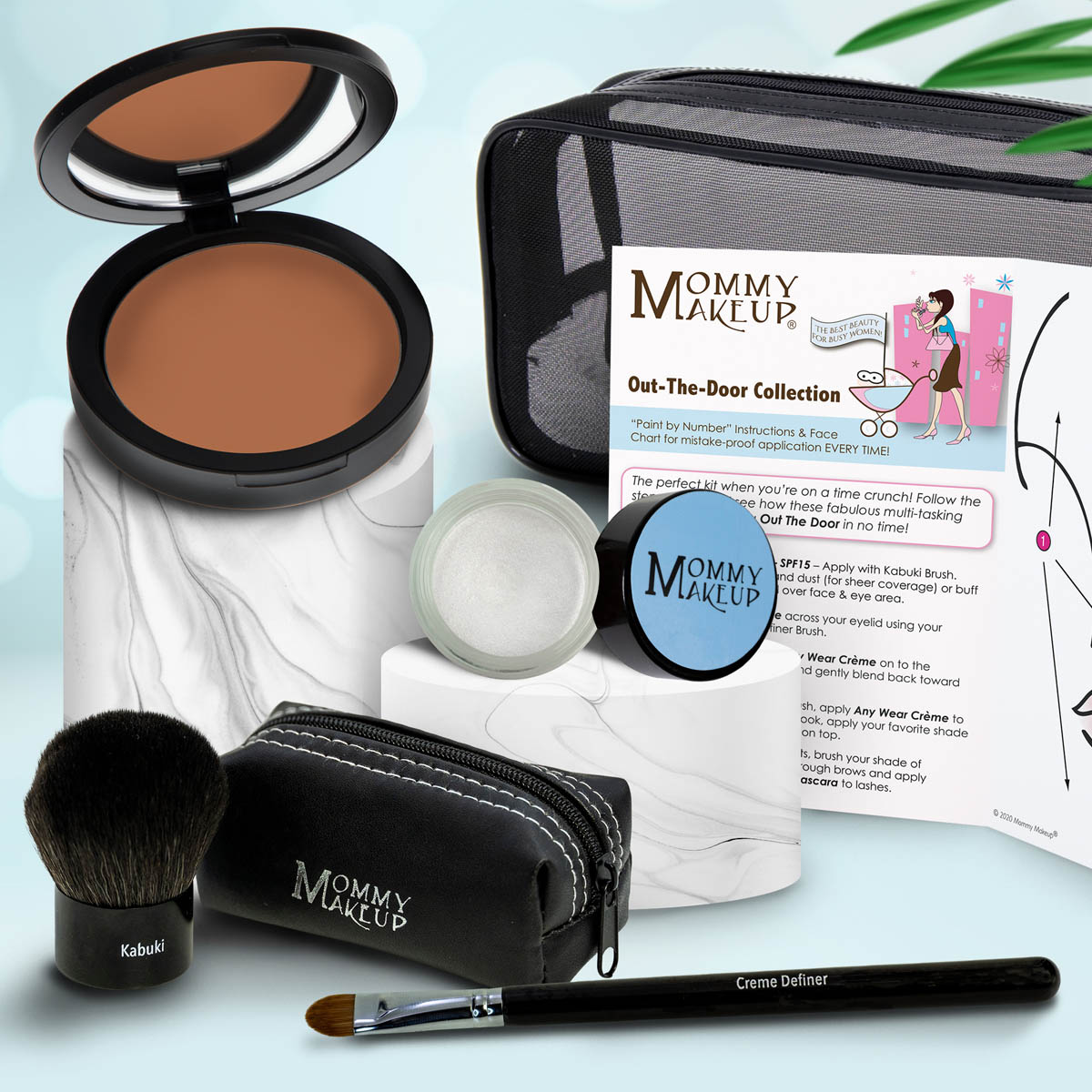 Out The Door Collection | Travel-friendly, Multi-tasking,Talc-free Makeup Set by Mommy Makeup