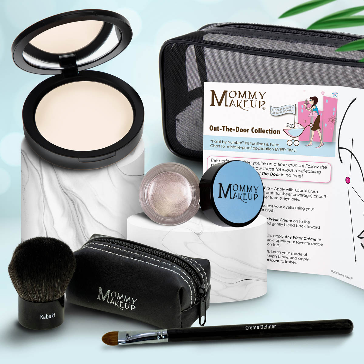 Out The Door Collection | Travel-friendly, Multi-tasking,Talc-free Makeup Set by Mommy Makeup