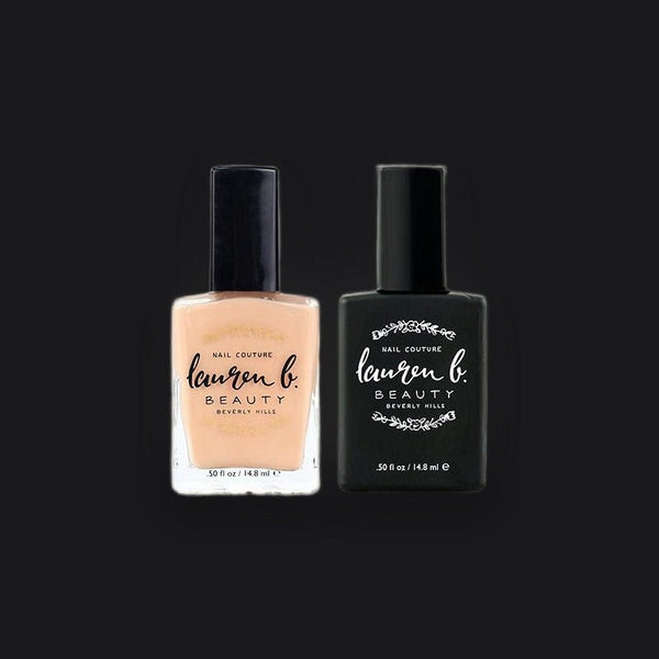 Lauren B. Beauty Nail Perfecter + Light Activated Gel-like Top Coat Set  - 7 free + Vegan Nail Polish