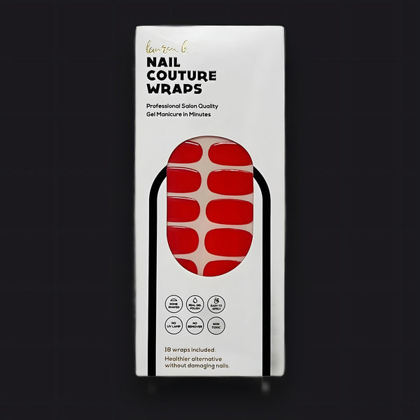 Lauren B. Beauty Red Solid Gel Nail Wrap