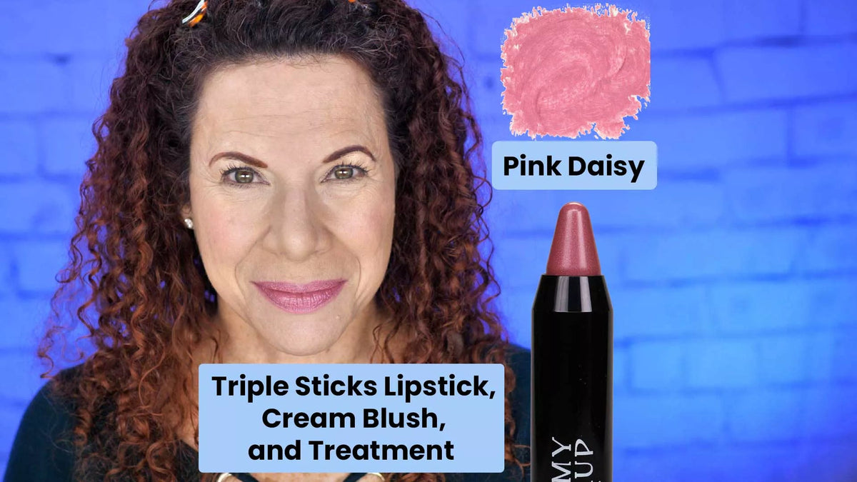 Triple Sticks Lipstick, Cream Blush, and Treatment in Pink Daisy by Mommy Makeup — image 2 of 10