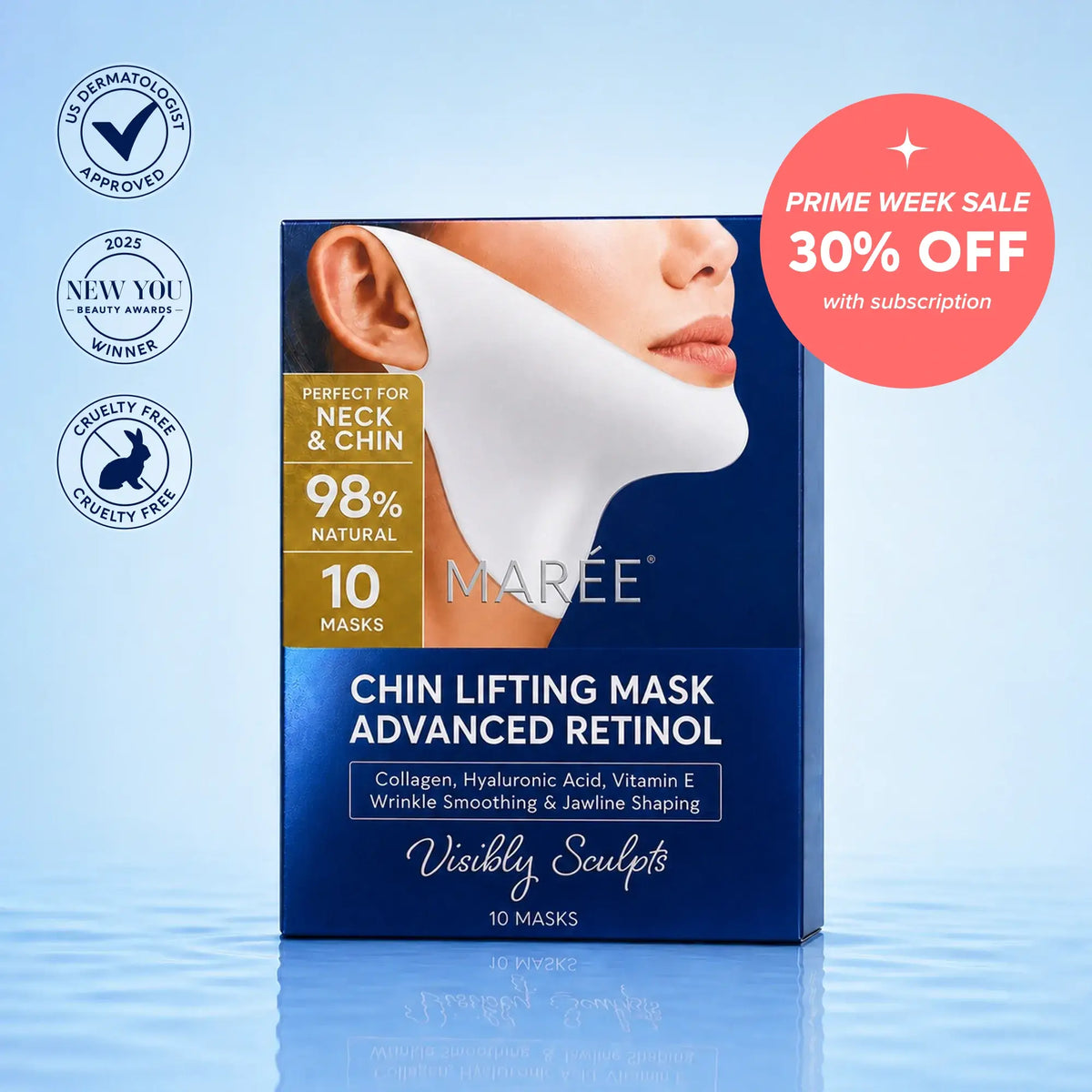 Retinol V-line Lifting Mask 10 PCS by Maree