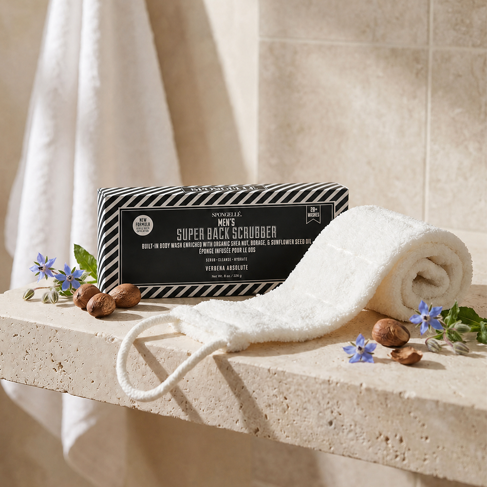Men's Super Body Wash Infused Back Scrubber by Spongellé — image 3 of 5