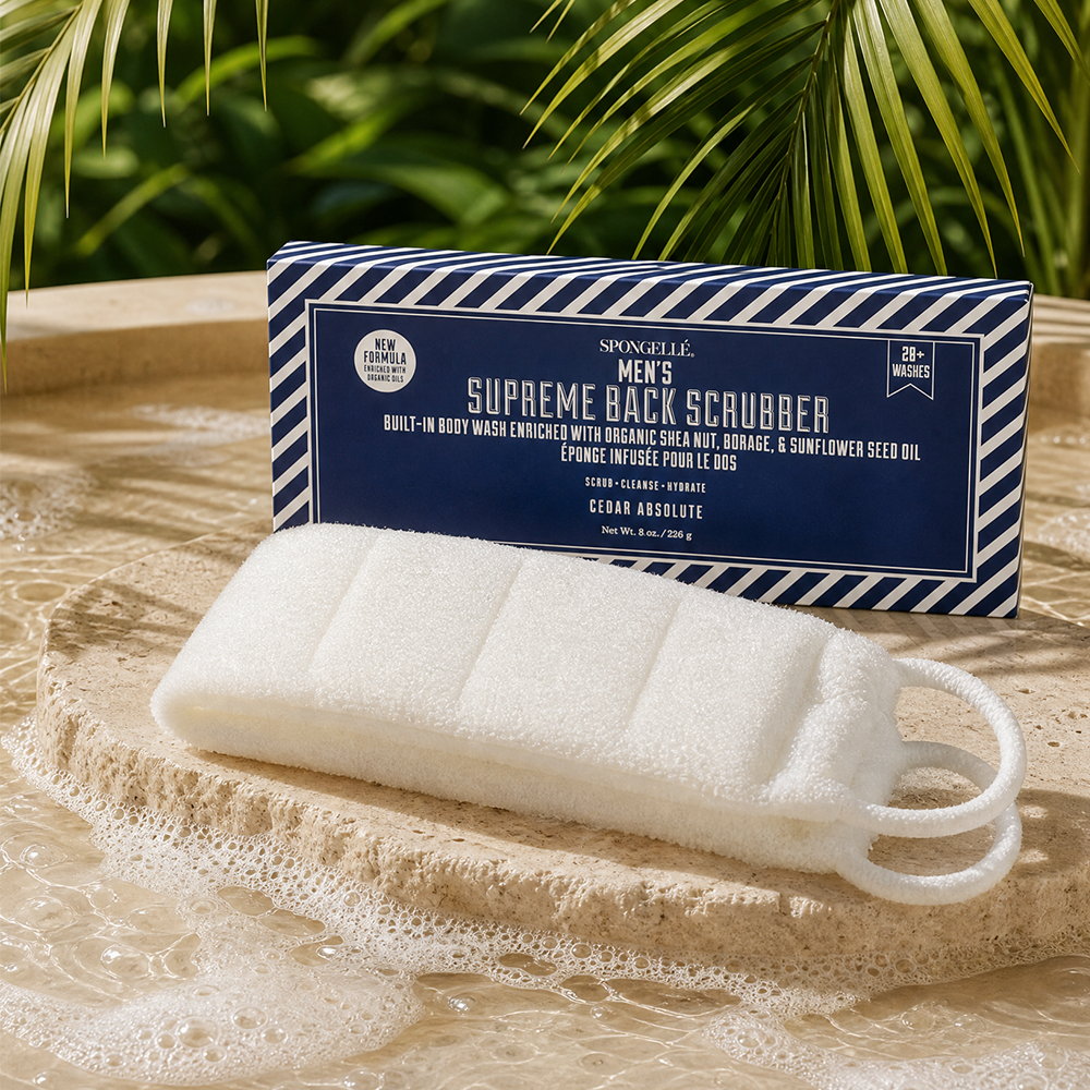 Men's Supreme Body Wash Infused Back Scrubber by Spongellé — image 2 of 5